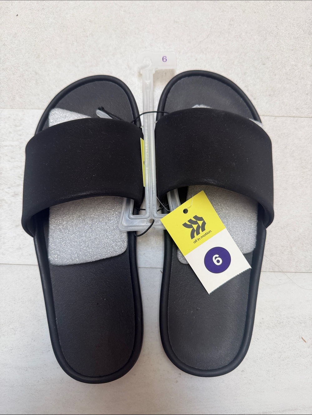 Target Tatum Black Slide Sandals - Size 6